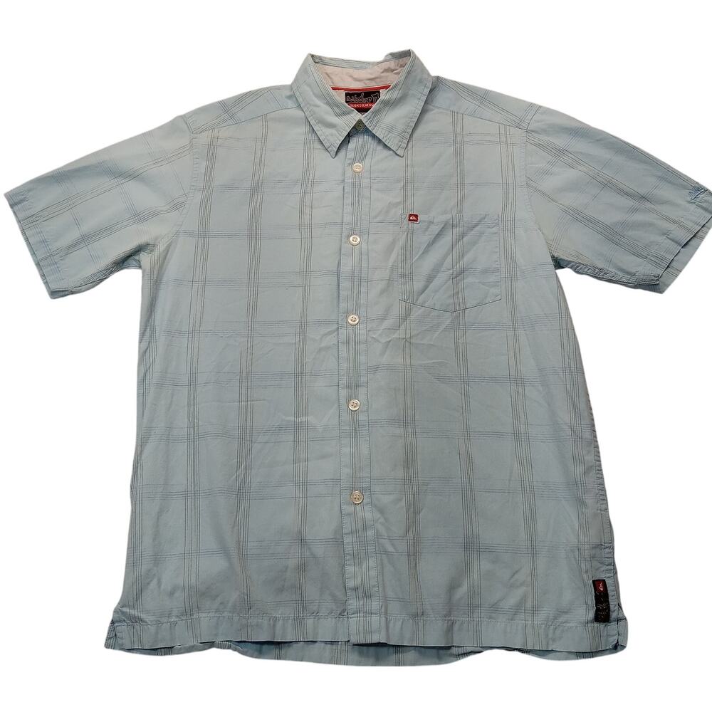 Quick Silver Shirt S Men's Short Sleeve Button Front Plaid